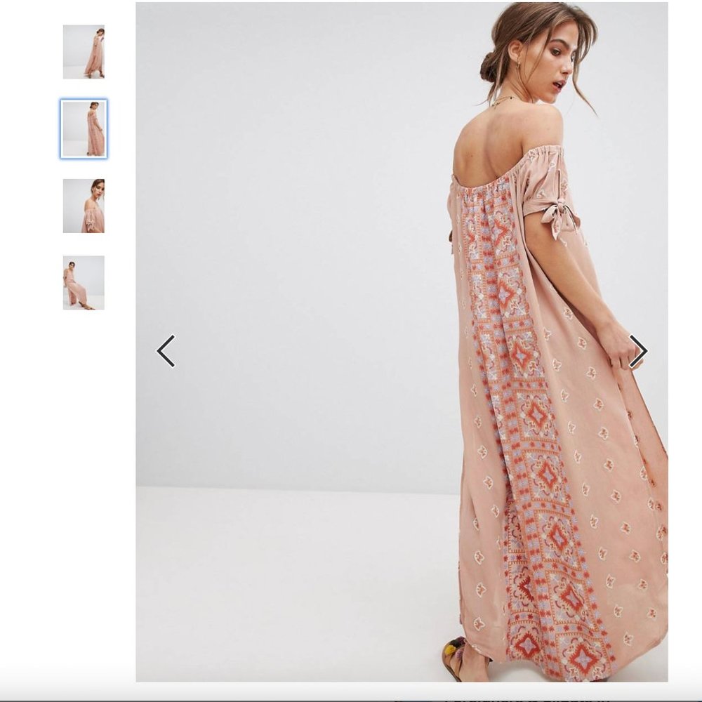 Flynn Skye Bandeau Split Maxi Dress Sz S